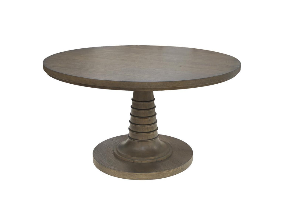 Seraphina - Round Dining Table Base - Midnight Oak
