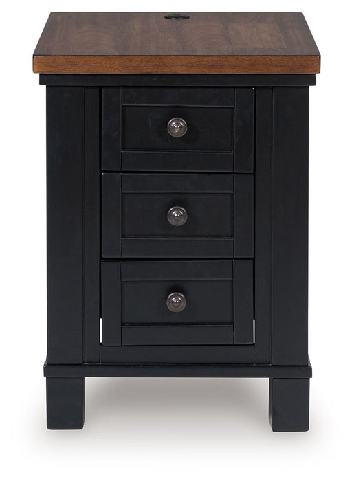 Wildenauer - Brown / Black - Chair Side End Table
