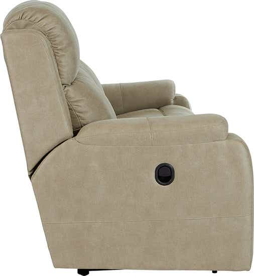 La-Z-Boy Dorian 444755 reclining sofa, side dimensions diagram
