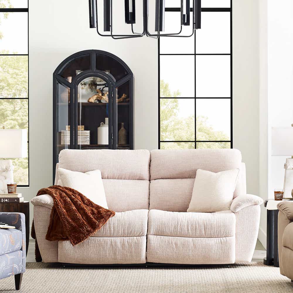 Roman 2-Seat Full Reclining Sofa with Wide Seats — Cream — Roma C152534 view 2