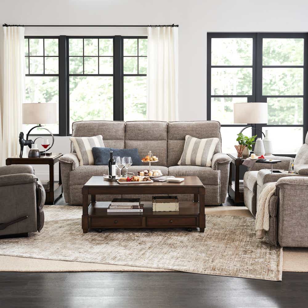 La-Z-Boy Jay reclining sofa, side angle