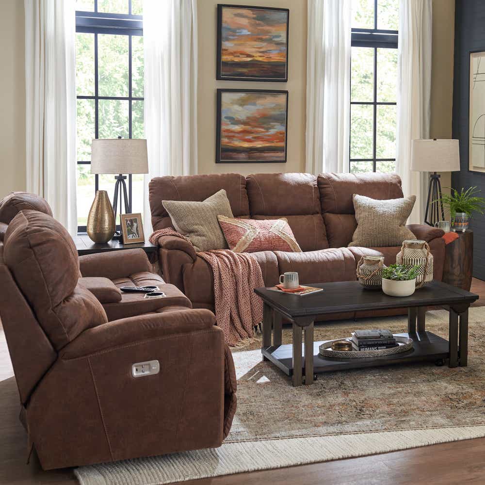 La-Z-Boy Trouper Reclining Sofa in Antique — D212432, featured view