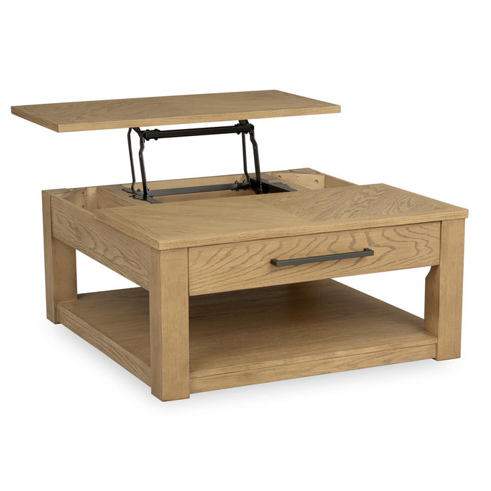 Ellison - Lift Top Cocktail Table With Casters - Desert Oak