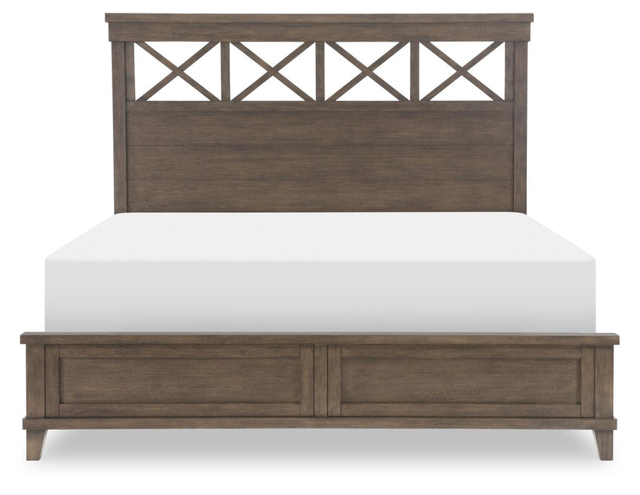 XXX's And OOO's - Queen Panel Footboard - Dark Brown