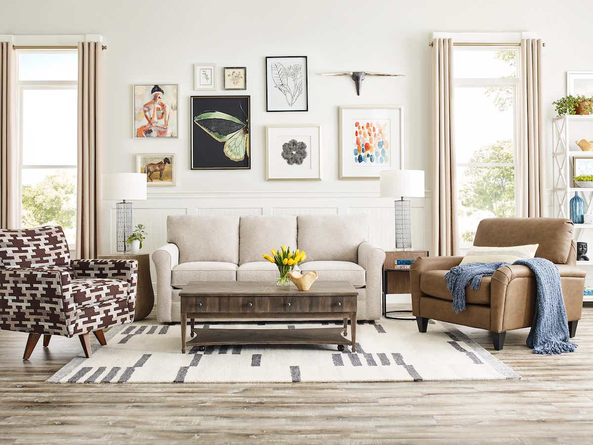 La-Z-Boy 510418 Queen Sleep Sofa, featured view in Social Club Stone
