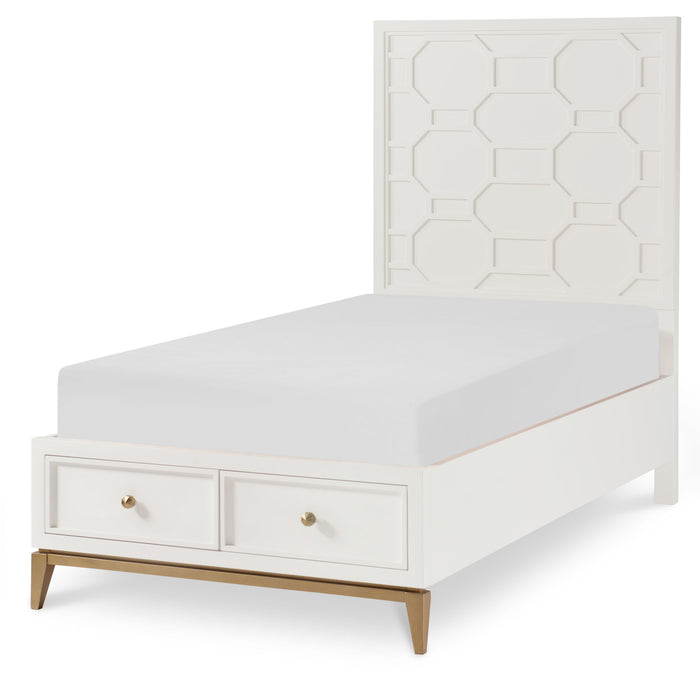 Chelsea by Rachael Ray - Full Storage Bed Rails - White