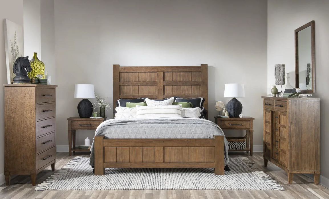 Artisan's Place - Panel Side Rails California King - Vintage Pine Ironwood