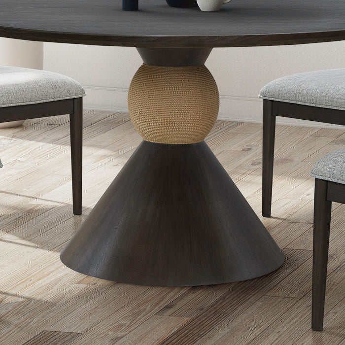Briarcrest - 54" Pedestal Table Base - Dark Smoke