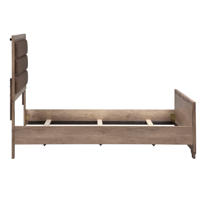Sun Valley - Queen Upholstered Panel Headboard & Footboard - Light Brown
