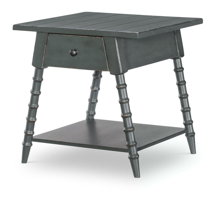 Vintage Market - Splayed Bobbin Leg 1 Drawer End Table