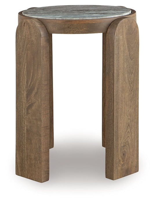 Gavrilley - Gray / White / Brown - Accent Table