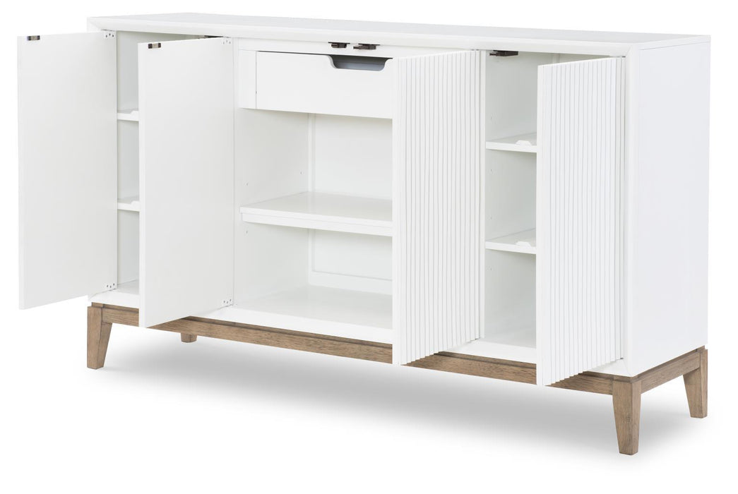 Melrose - Credenza - Cloud White And Desert Oak