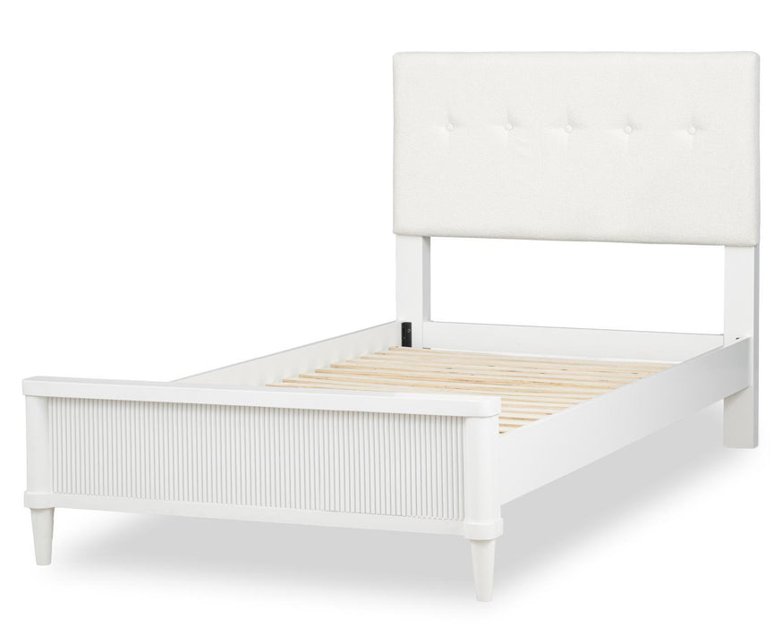 Adeline - Twin Panel Footboard With Slats - Cloud White