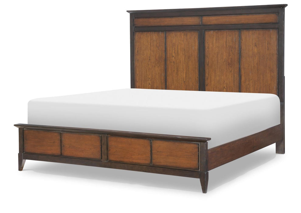 Fenmore - Queen / King Poster Bed Side Rails - Mocha And Distressed Cherry