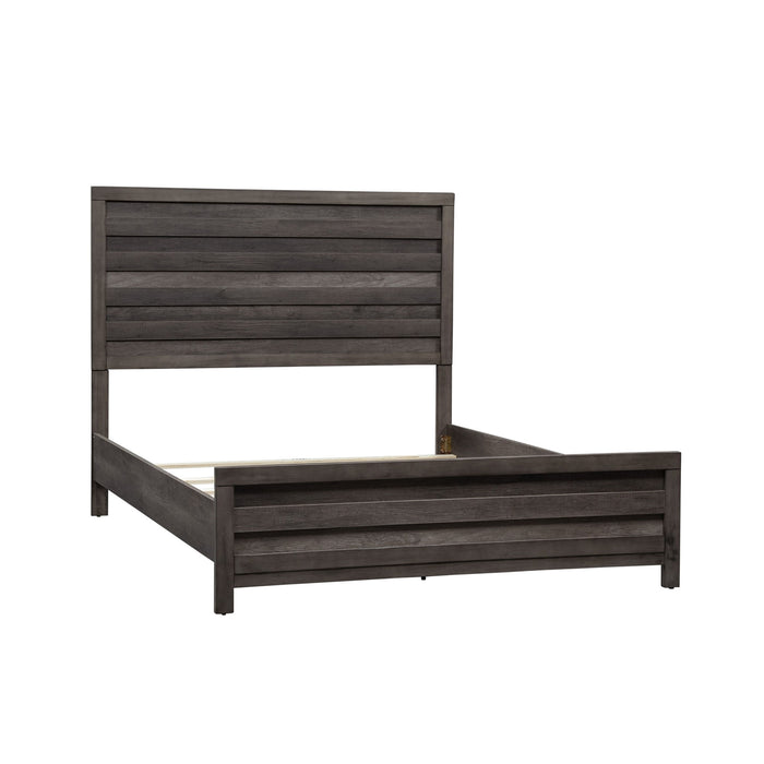 Tanners Creek - Queen Panel Headboard & Footboard - Dark Gray