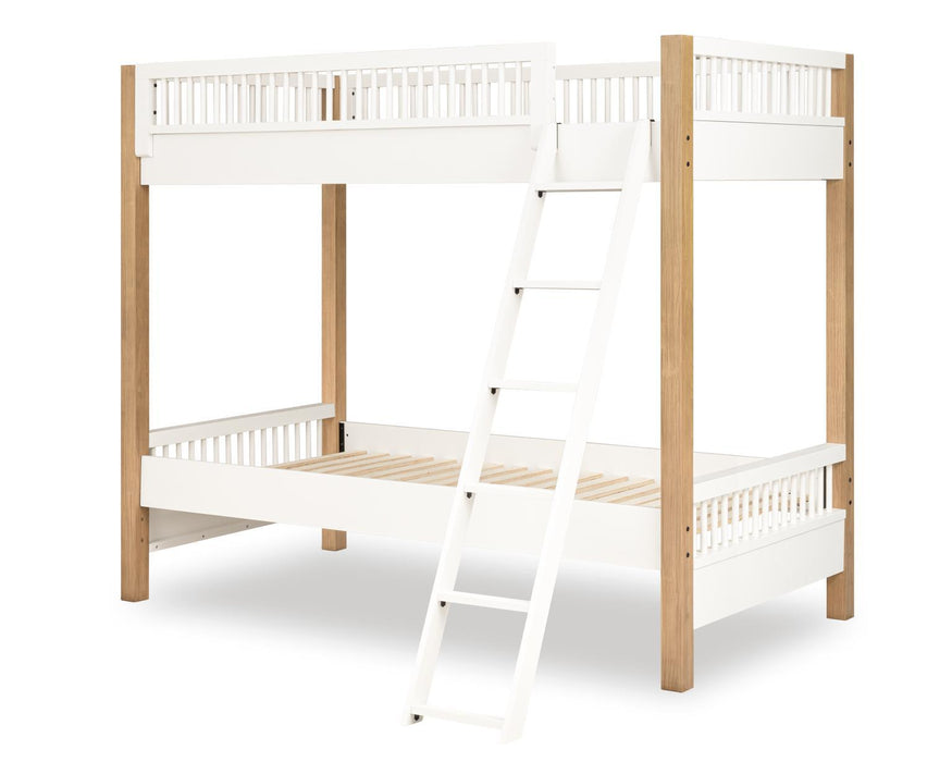 Margot - Bunk Bed Rails With Slats - Desert Oak And Cloud White