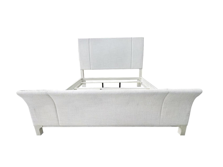 Harmony - King / California King Upholstered Sleigh Footboard - Prelude Frost