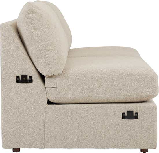 La-Z-Boy Tahoe Armless Loveseat 6MM632 manufacturer side dimension view