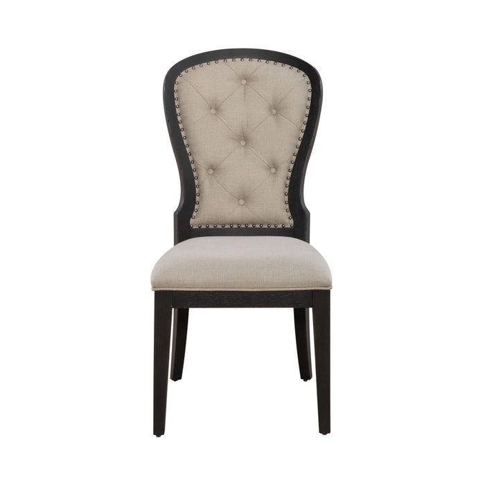 Americana Farmhouse - Upholstered Tufted Back Side Chair
