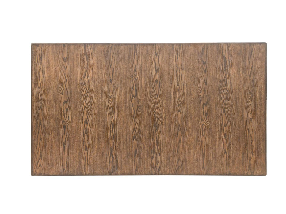 Langley - Complete Counter Height Table With Wine Storage - Tawny Brown