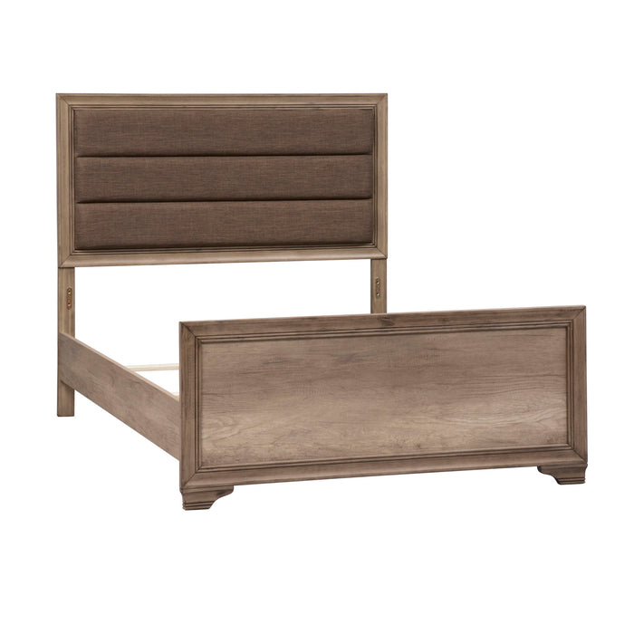 Sun Valley - Queen Upholstered Panel Headboard & Footboard - Light Brown