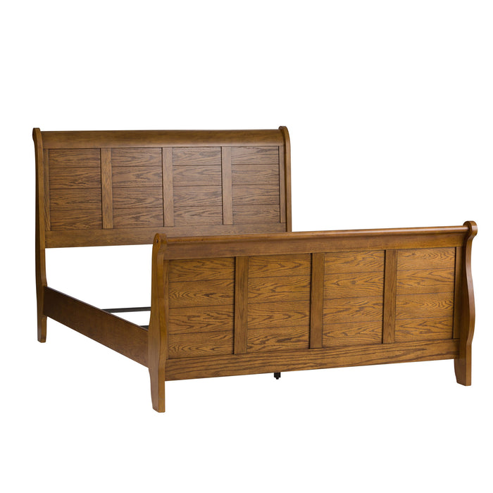 Grandpas Cabin - Queen Sleigh Headboard & Footboard - Light Brown