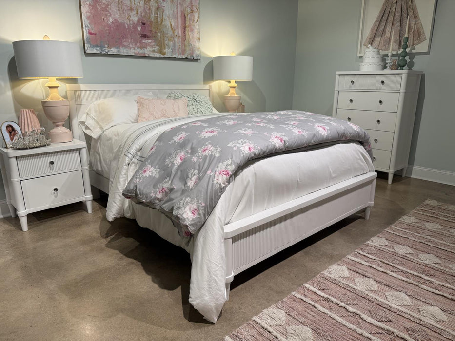 Adeline - Twin Fluted Panel Headboard - Cloud White