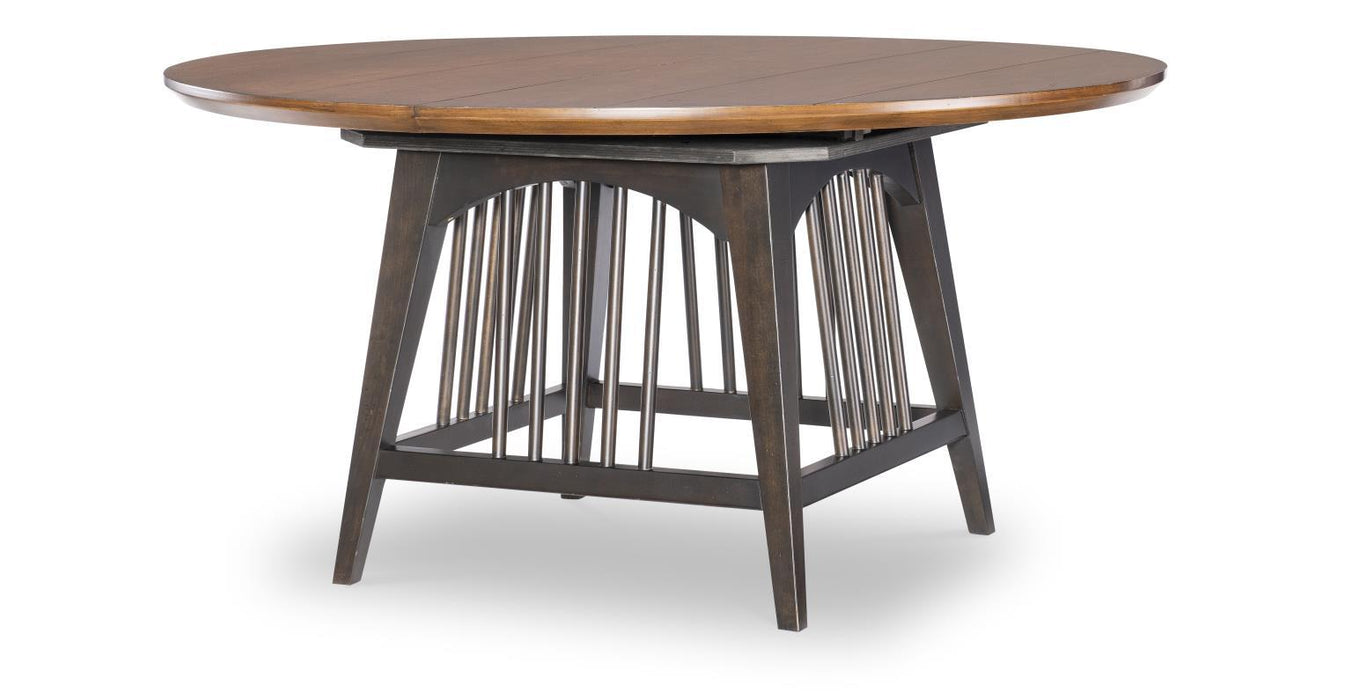 Fenmore - Round Dining Table Top - Mocha And Distressed Cherry