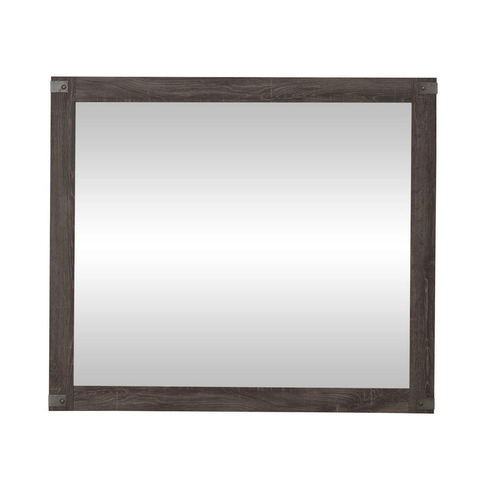 Lakeside Haven - Landscape Mirror - Dark Brown