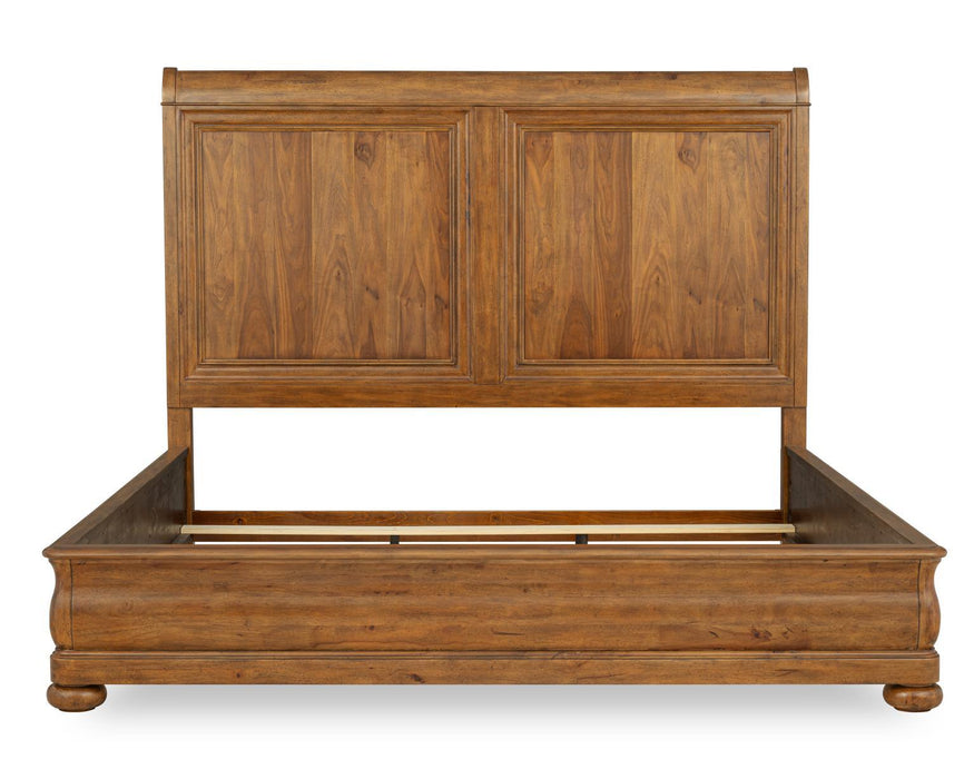 Echelon - Upholstered Sleigh Headboard Queen - Heritage Walnut