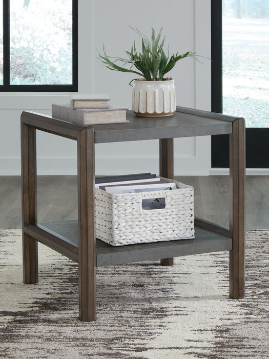 Kallenny - Brown / Gray - Rectangular End Table