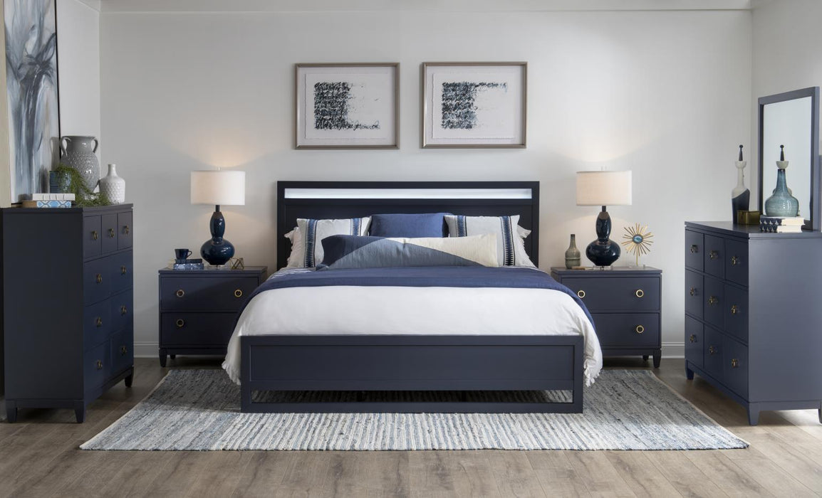 Summerland - King Panel Headboard - Blue