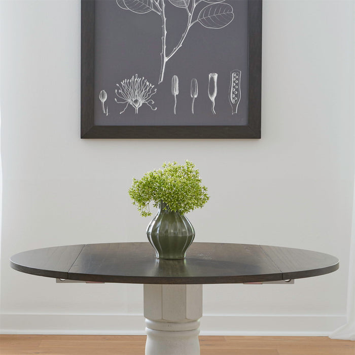 Brook Bay - Drop Leaf Table Top - Textured White / Carbon Gray