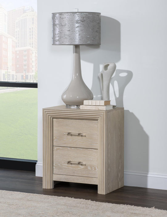 Horizons - 2 Drawers Nightstand - Soft Taupe