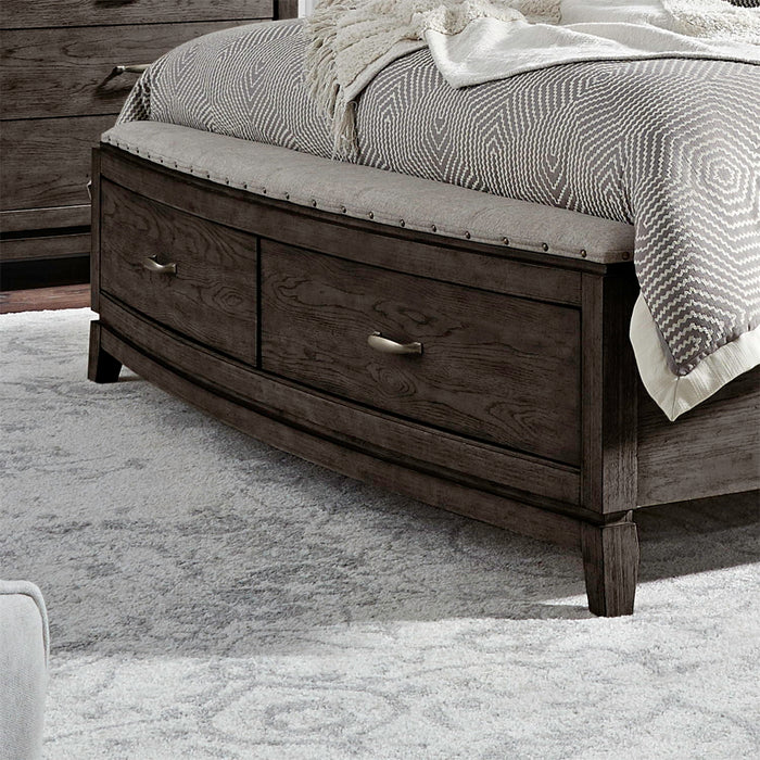 Avalon - King Storage Footboard With Slatroll - Coffee Bean