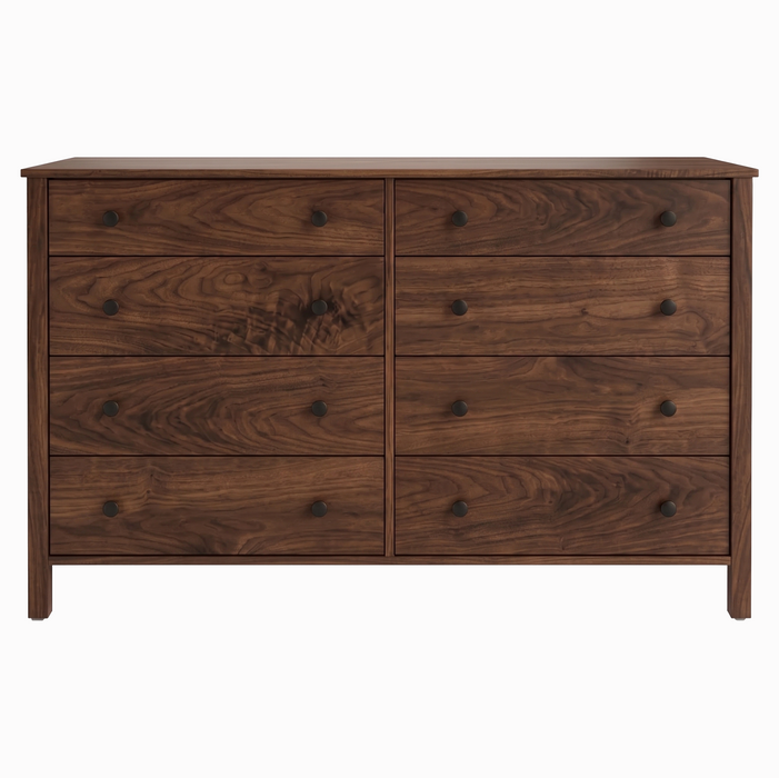 Addison Eight Drawer Dresser — Walnut wood reference; selected finish may differ