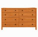 Addison Eight Drawer Dresser — Cherry wood reference; selected finish may differ