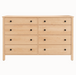 Addison Eight Drawer Dresser — Maple wood reference; selected finish may differ