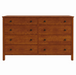 Addison Eight Drawer Dresser — Maple wood reference; selected finish may differ
