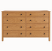 Addison Eight Drawer Dresser — Oak wood reference; selected finish may differ