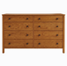 Addison Eight Drawer Dresser — Oak wood reference; selected finish may differ