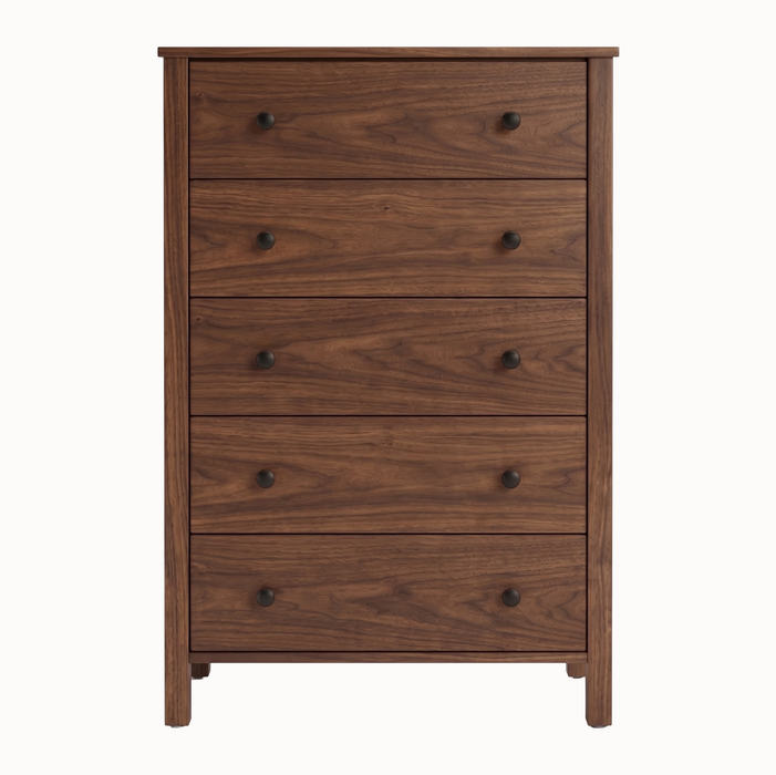 Addison Five Drawer Chest — Walnut wood reference; selected finish may differ