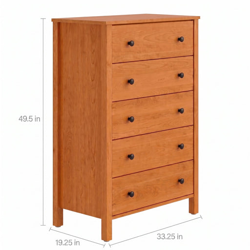 Addison Five Drawer Chest — supplier reference image 2; selected finish may differ