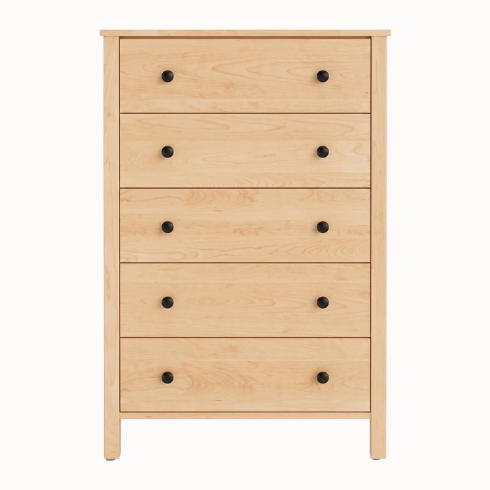 Addison Five Drawer Chest — Maple wood reference; selected finish may differ