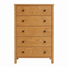 Addison Five Drawer Chest — Oak wood reference; selected finish may differ