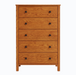 Addison Five Drawer Chest — Oak wood reference; selected finish may differ