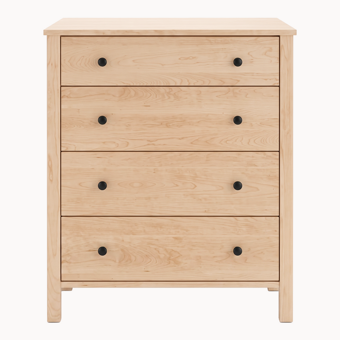 Addison Four Drawer Chest — Maple wood reference; selected finish may differ