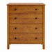 Addison Four Drawer Chest — Maple wood reference; selected finish may differ