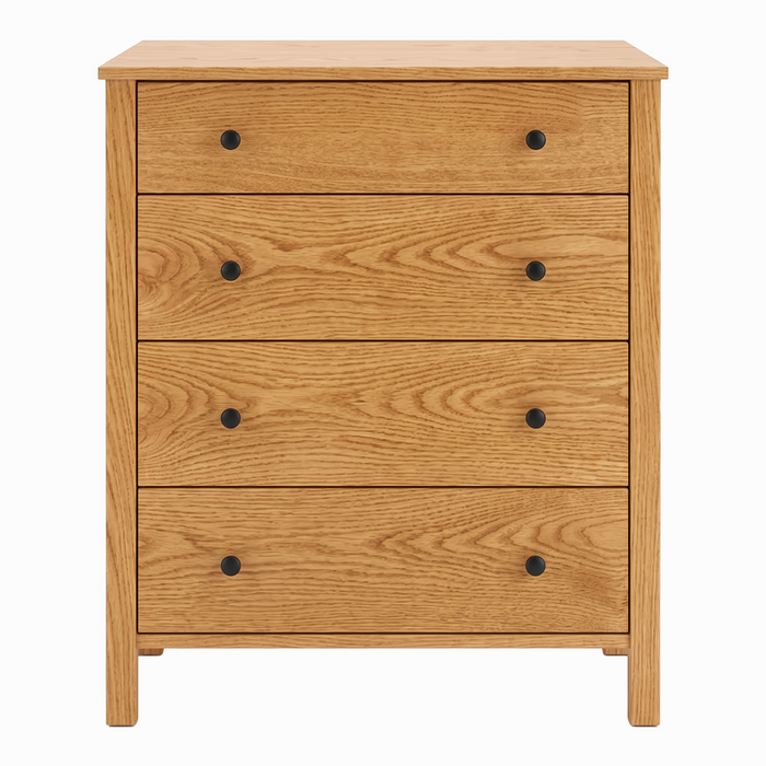 Addison Four Drawer Chest — Oak wood reference; selected finish may differ