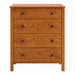 Addison Four Drawer Chest — Oak wood reference; selected finish may differ
